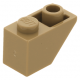 LEGO tetőelem fordított 45°-os 2×1, sötét sárgásbarna (3665)